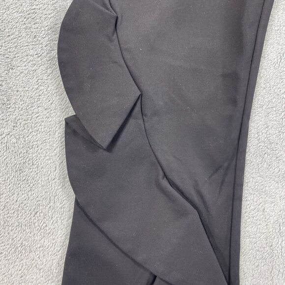 C/MEO Collective Flared Pants Womens Medium Black Cotton Ruffle Trim Cropped - Picture 5 of 16